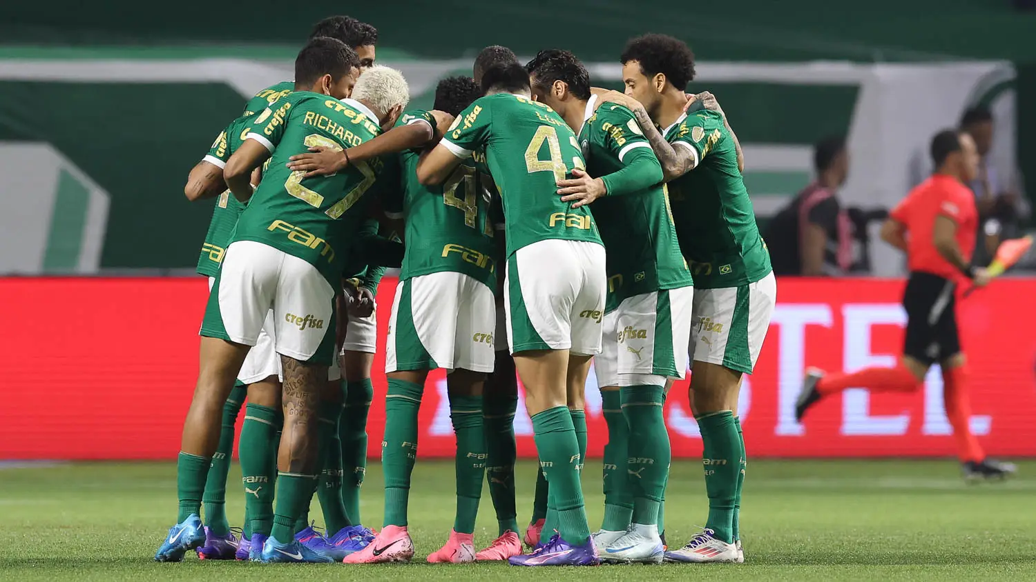 Jogadores do Palmeiras no Allianz Parque