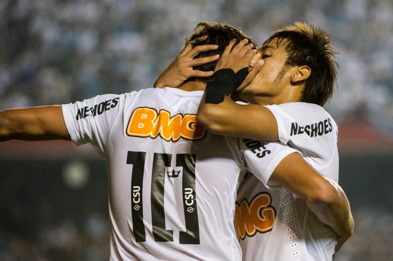 Neymar e Ganso, atacante e meia do Santos