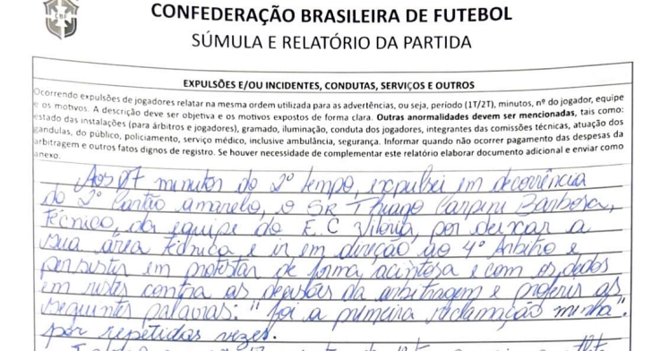 Súmula de Bahia x Vitória, pelo Brasileirão 2024