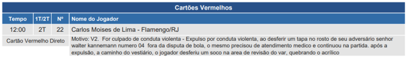 Súmula de Grêmio x Flamengo, pelo Brasileirão 2024