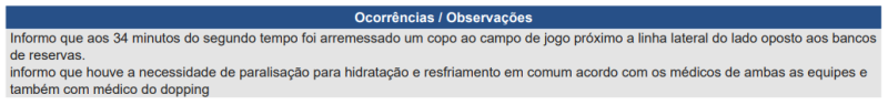 Súmula de São Paulo x Corinthians, pelo Brasileirão 2024