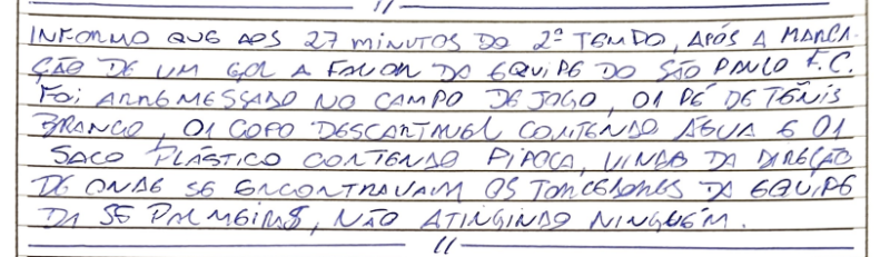 Súmula de Palmeiras x São Paulo, pelo Brasileirão 2024