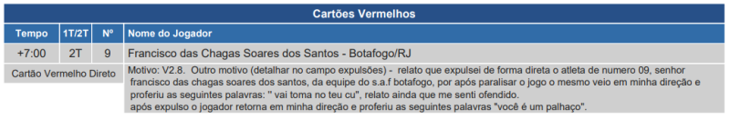 Súmula de Botafogo x Vitória pelo Brasileirão 2024