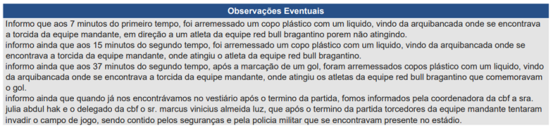 Súmula de Athletico x Bragantino, pelo Brasileirão 2024