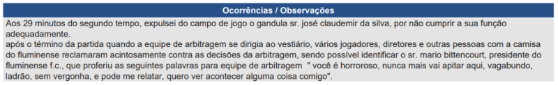 Súmula de Fluminense x Grêmio, pelo Brasileirão 2024