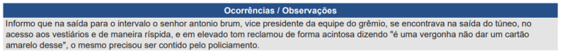 Súmula de Grêmio x Fortaleza, pelo Brasileirão 2024