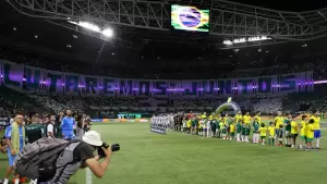 Mosaico da torcida do Palmeiras no Allianz Parque