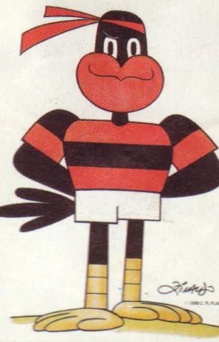 Urubu, mascote do Flamengo, redesenhado por Ziraldo. Foto: Reprodução