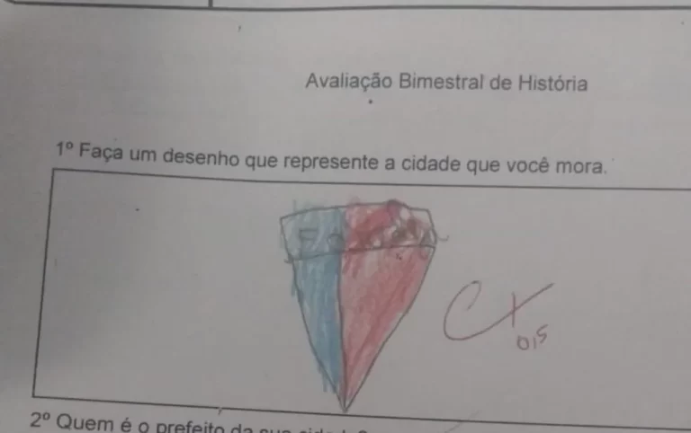 Torcedora desenha escudo do Fortaleza em prova de História e viraliza. Foto: Reprodução/Twitter