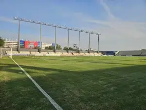 Gramado do Estádio Arsenio Erico, localizado em Assunção (PAR)