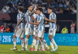 seleção da argentina em campo nas eliminatórias da copa do mundo