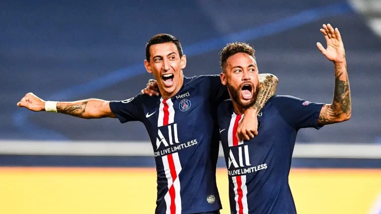 Ángel di María junto a Neymar Jr. en su etapa en el Paris Saint-Germain