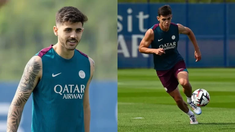 Lucas Beraldo y Gabriel Moscardo, prometedores futbolistas brasileños del Paris Saint-Germain