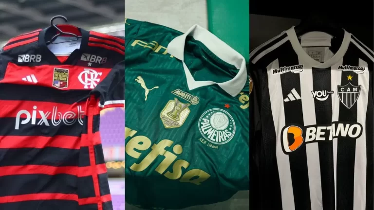 Las camisetas del Flamengo, Palmeiras y Atlético Mineiro para 2024