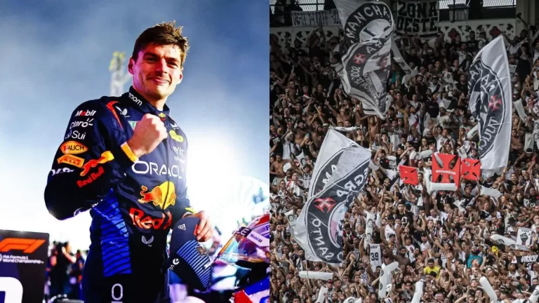 Max Verstappen, piloto neerlandés de la F1 y la afición del Vasco da Gama