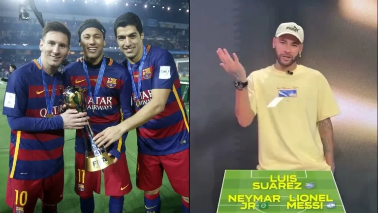 Neymar Jr. eligió a Luis Suárez y a Lionel Messi en su quinteto ideal