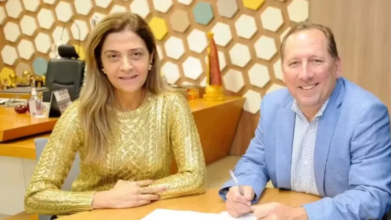 Leila Pereira y John Textor, presidenta del Palmeiras y dueño del Botafogo, respectivamente