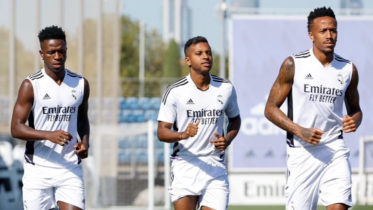 Vinicius Júnior, Rodrygo y Éder Militão.